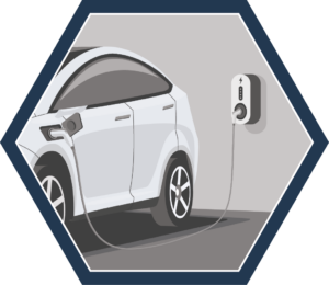 Electric vehicle icon